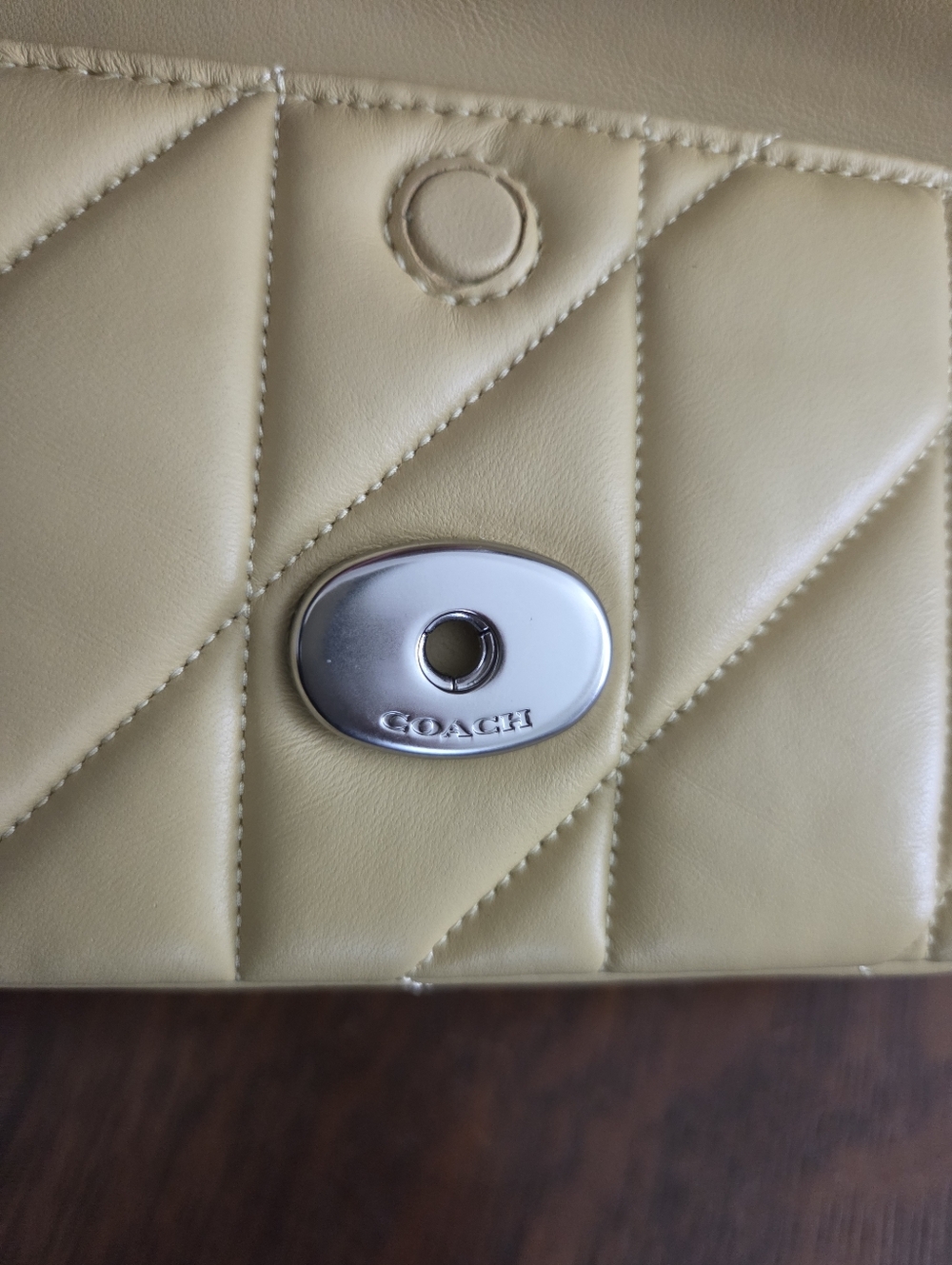 Coach Quilted Tabby 20 EUC Color: Hay - Picture 8 of 9